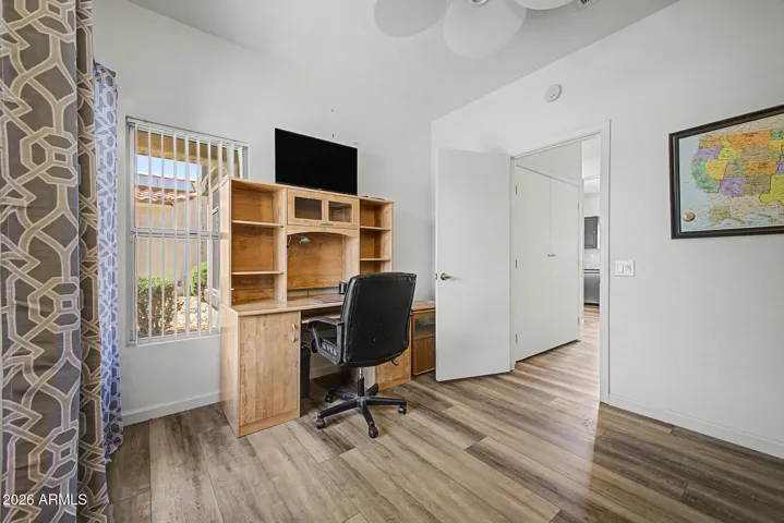 Second bedroom includes a queen size murphy bed.