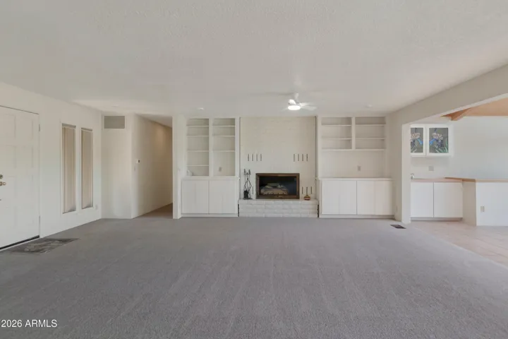 Living room fireplace