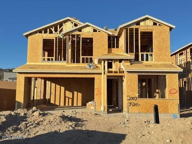 Photo of actual home under construction.