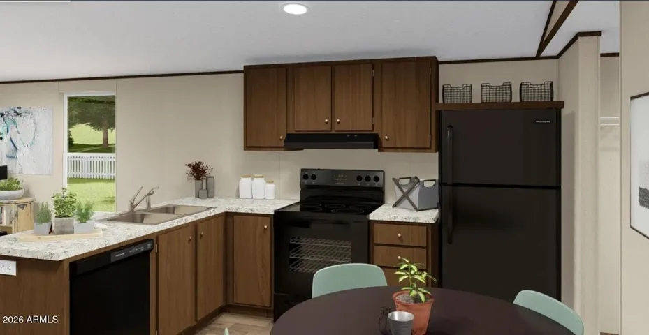 AI Model pics -- The home offered is upgraded with FULL DRYWALL all rooms hard wood cabinets, flat ceiling