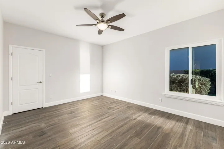downstairs bedroom with outdoor access