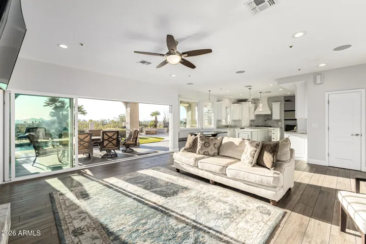 great room into kitchen