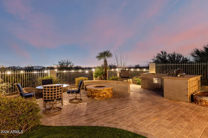 twilight backyard