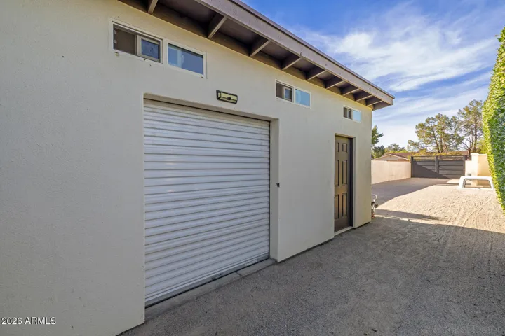storage shed by RV parking