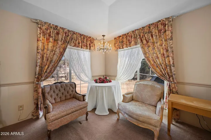 Sitting area with beautiful windows