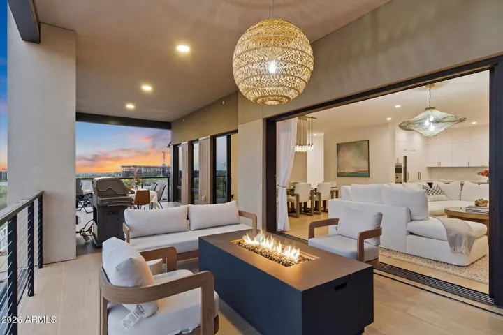 Sliding doors to join over 500 square feet of outdoor space to the rest of the home.