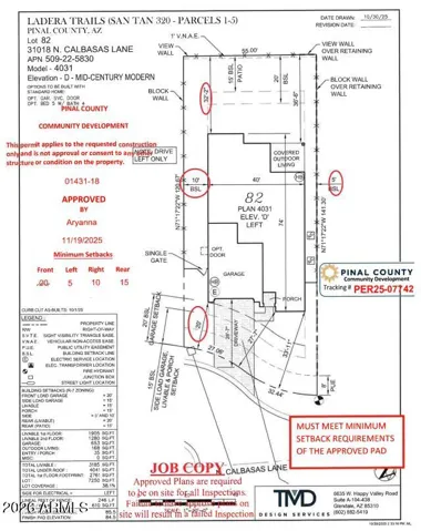 31018 N Calabasas Lane Preliminary Plot Plan