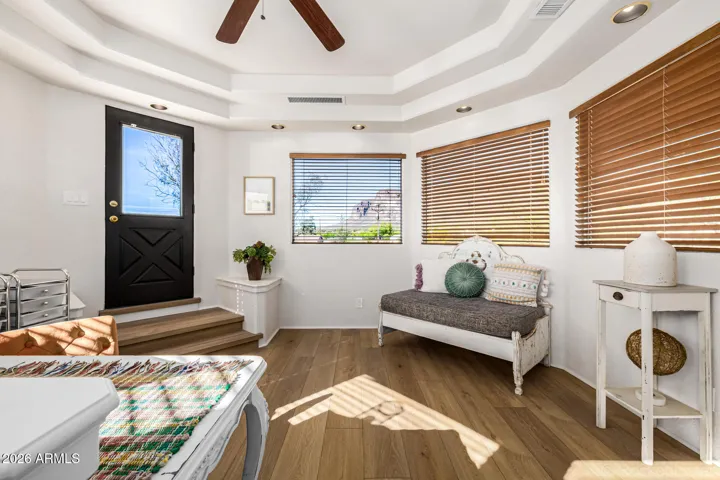 this room is accessible from a different staircase than the ones that lead to the upstairs master and bedroom 4