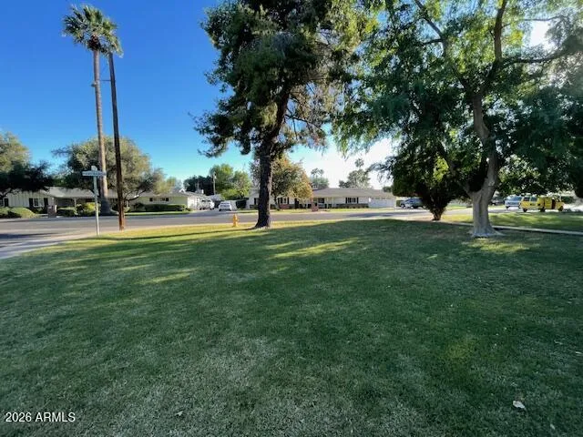 Irrigated lawn front and rear