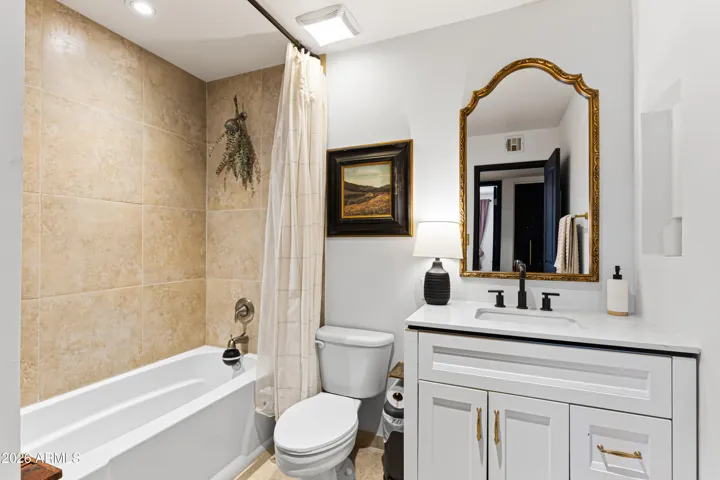 Beautifully updated bathroom either tub.