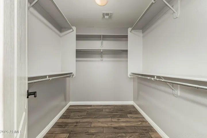Large primary walk in closet