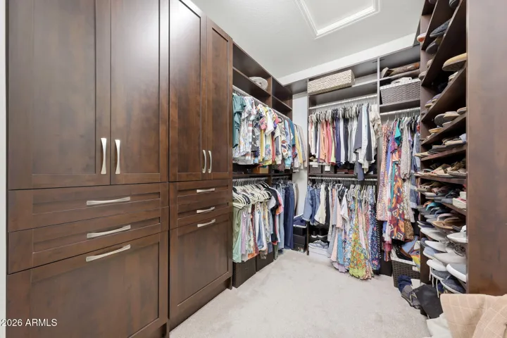Primary closet with California Closet system