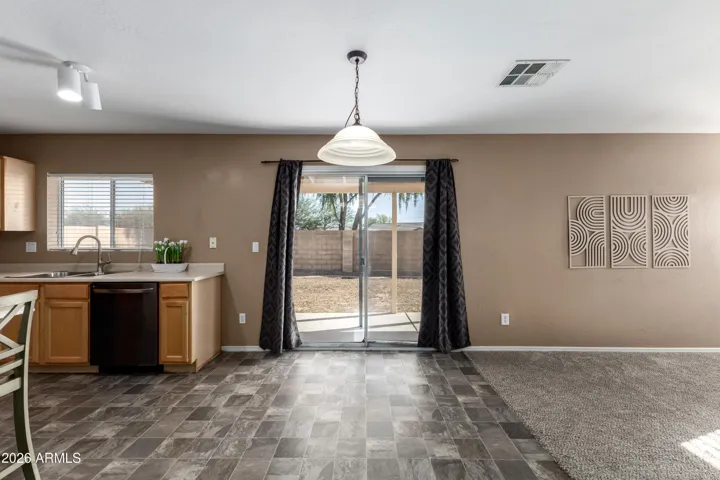 Spacious eating area