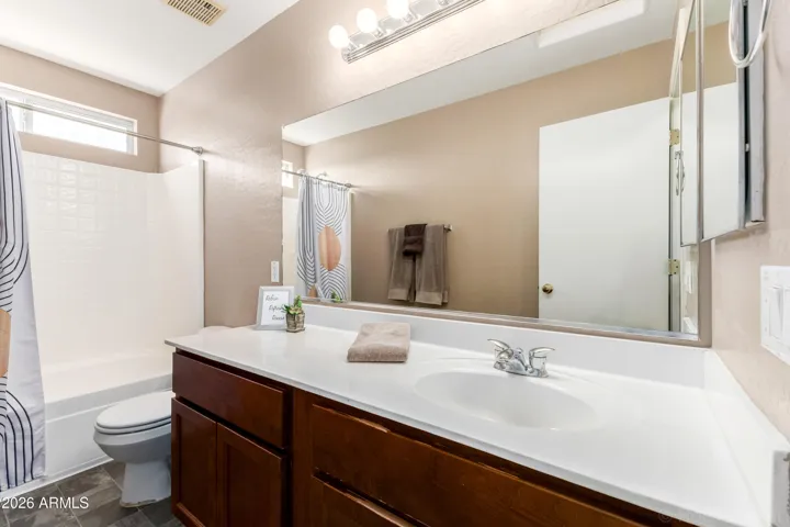 2nd full bath with double vanity.