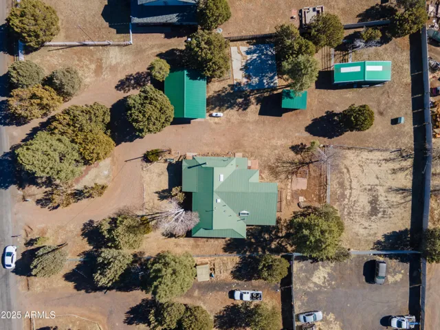 Aerial View Of The 1.14 Acre Property