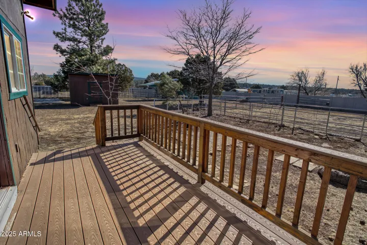 Beautiful Back Deck To Watch Your Horses In The Turnout Arena