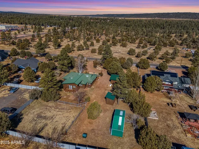 Aerial View Of The 1.14 Acre Property