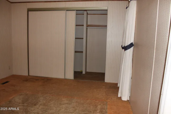 Walk in closet in master