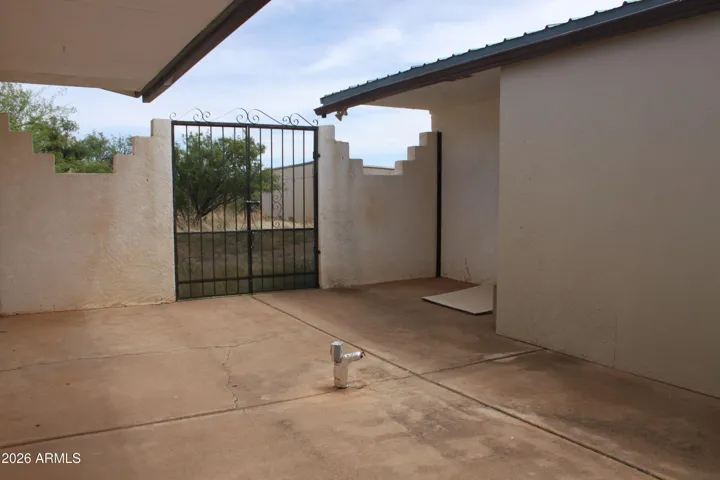 Courtyard has electric and water for installing summer kitchen or water feature