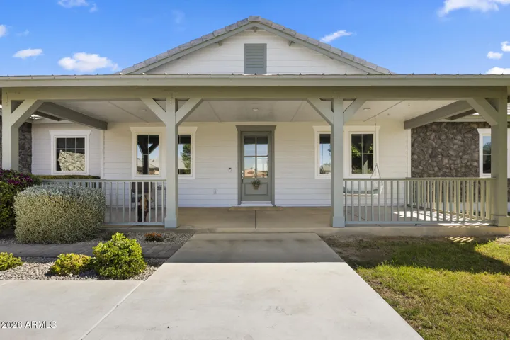 Amazing front porch with great curb appeal