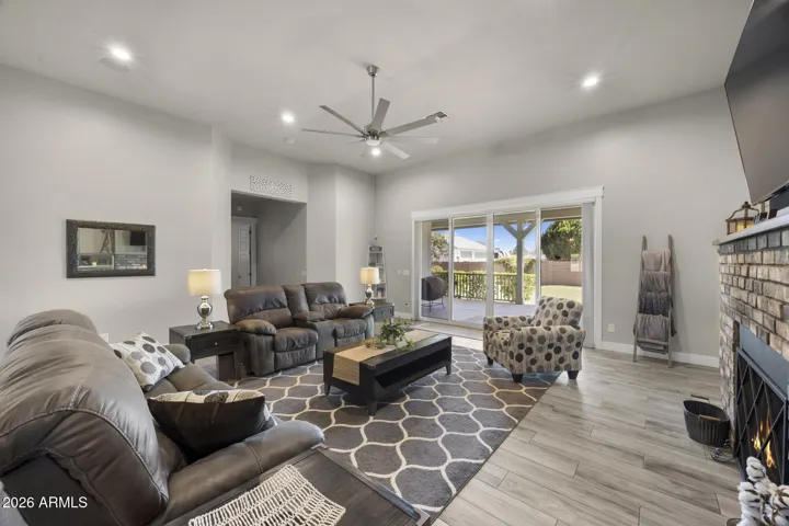great room with large sliding door access to back yard