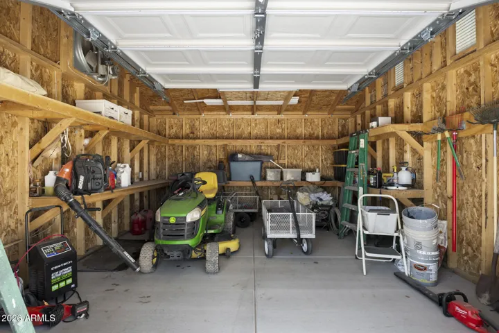 interior of barn