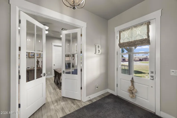 4th bedroom or office with existing closet near front door