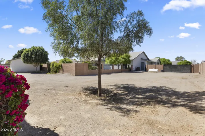 back of lot looking towards electronic gate