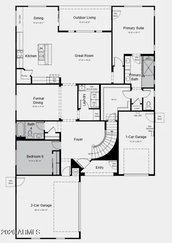 Additional Highlights Include: dual laundry rooms, dual primary suites, super shower at primary bath, 6th bedroom and 5th full bathroom, 8' doors, tankless water heater, upgraded ceiling insulation, comfort height, soft-close cabinets and drawers with dovetail, and electric vehicle prewire.