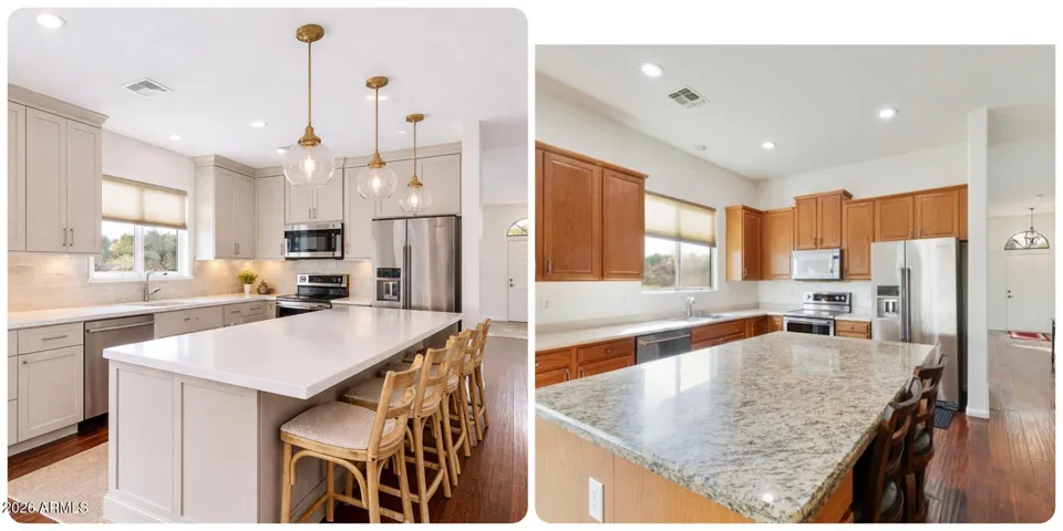 if the buyer prefers to change the color scheme at their expense after close of escrow, here is a virtual redecorating sample to give them an idea.