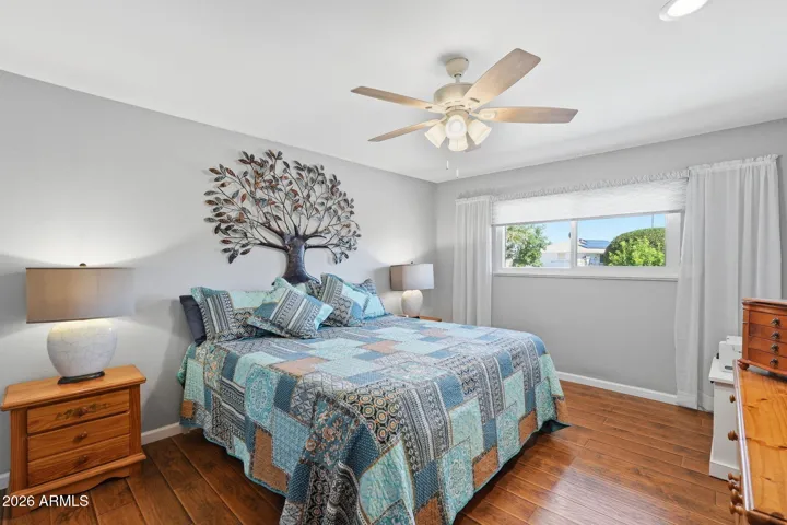 Floor plan offers 2 primary bedrooms with their own updated bathrooms!