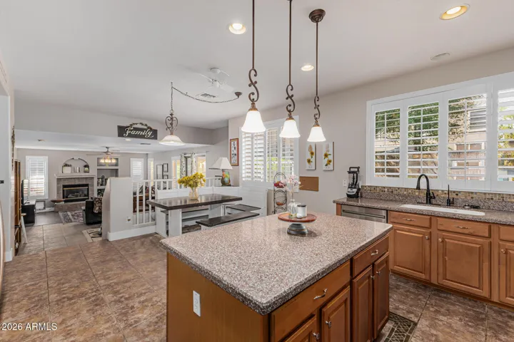 Kitchen Opens to Family Room