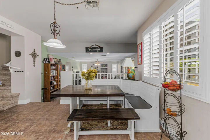 Breakfast nook in kitchen