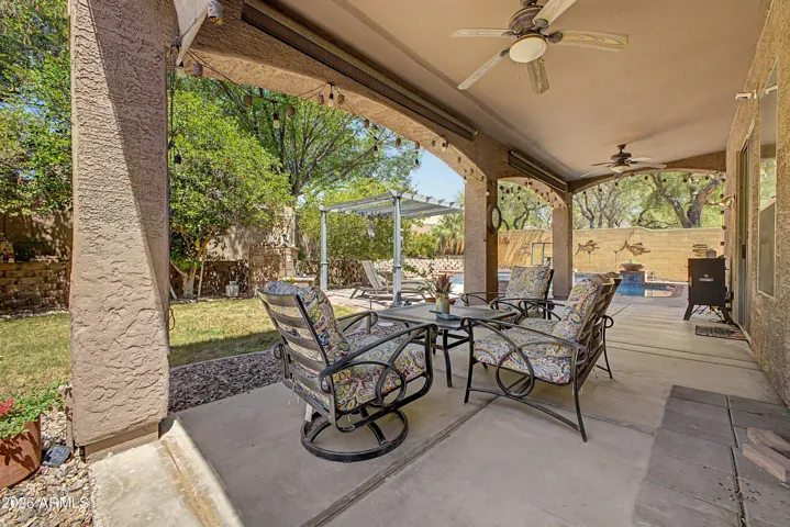 Spacious backyard