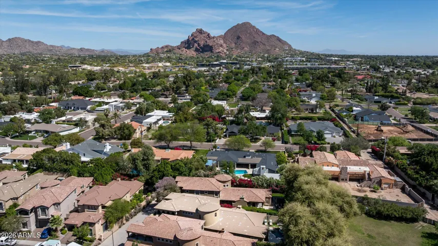 Stunning views of surrounding mountains and cityscape, highlighting the prime location and lifestyle of this Phoenix property.