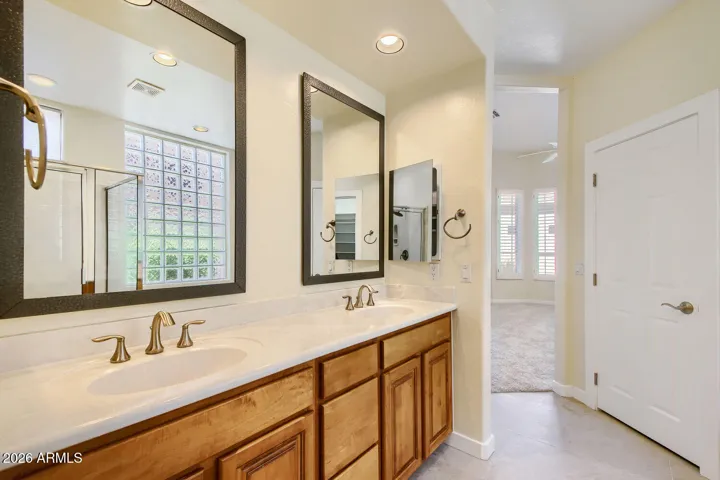 Master bath with double sink
