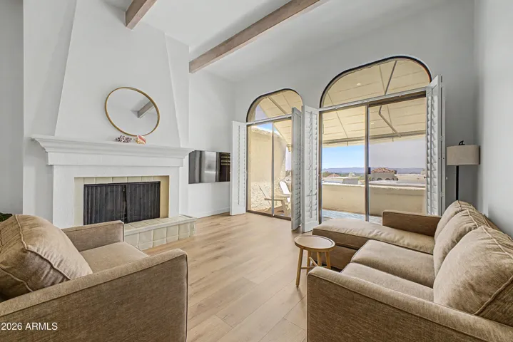Living room that opens out to the patio.