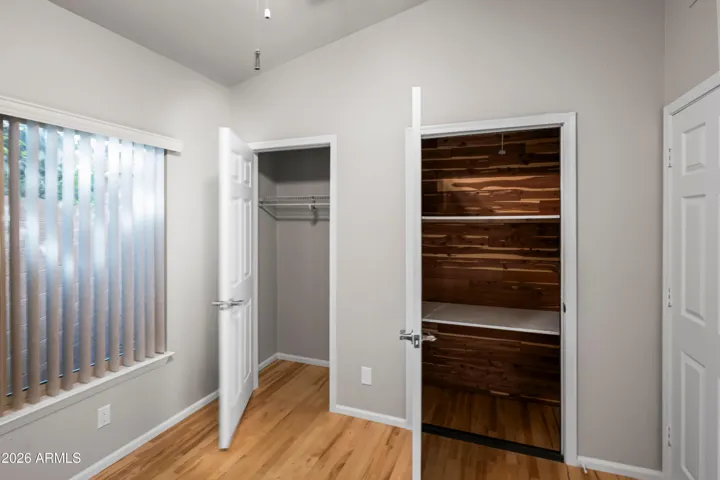 Featuring large cedar lined closet
