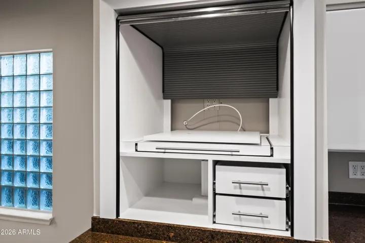 Built in storage cabinets throughout!