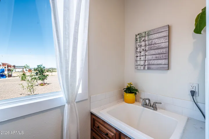 Sink in the laundry room
