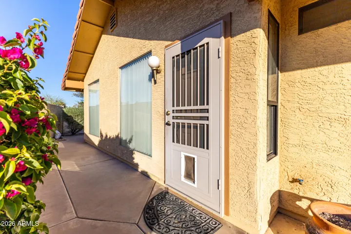 Side walkway and home entrance