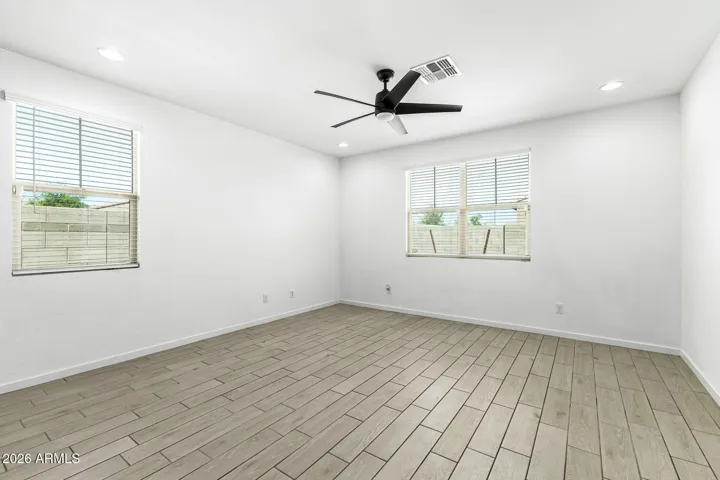 TILE FLOOR AND OPEN LAYOUT
