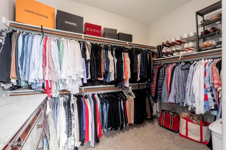 Primary walk-in closet