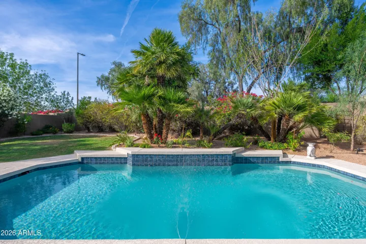 Resurfaced pool and new pool tile