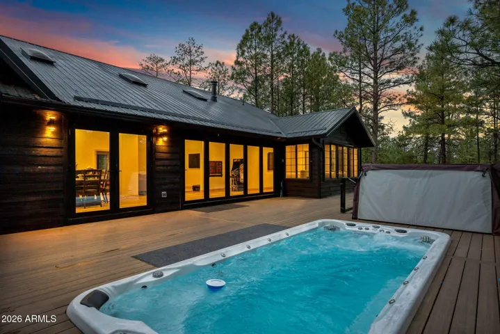 Beautiful 3400 sqft deck with 30ft Swim Spa
