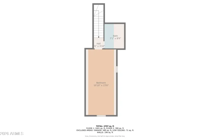Upstairs floor plan