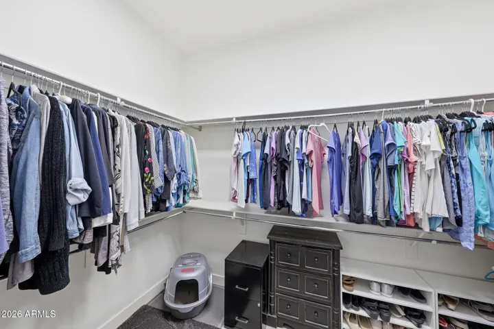 Spacious master closet