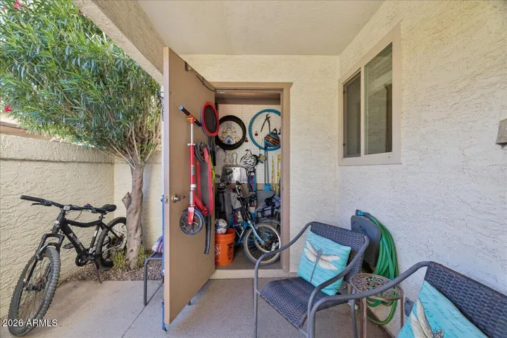 Front Porch Storage Area