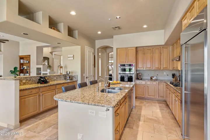 Eat in Family kitchen with granite counters