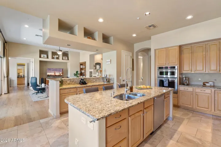 Kitchen open to family room